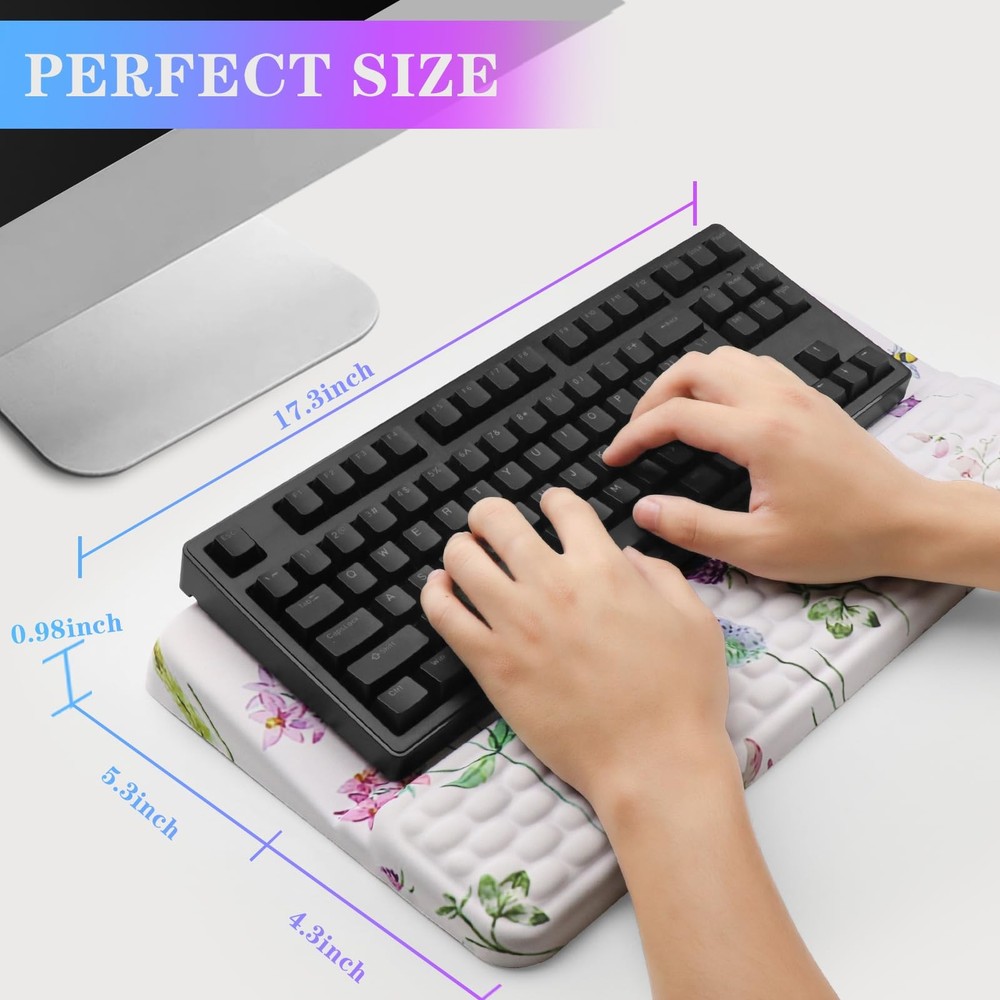 Computer Keyboard Stand with Wrist Rest Ergonomic Tilted Keyboard Holder - Ke...