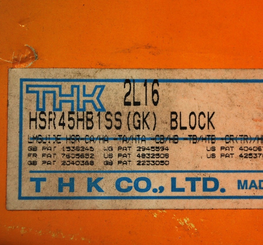 THK HSR45HB1SS (GK) Linear Block - NEW