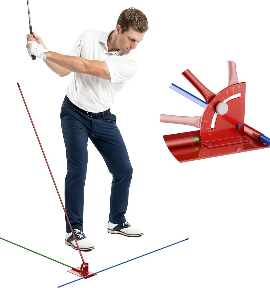 Golf Alignment Stick Holder - Metal Golf Alignment Sticks, Three-Hole Holder,