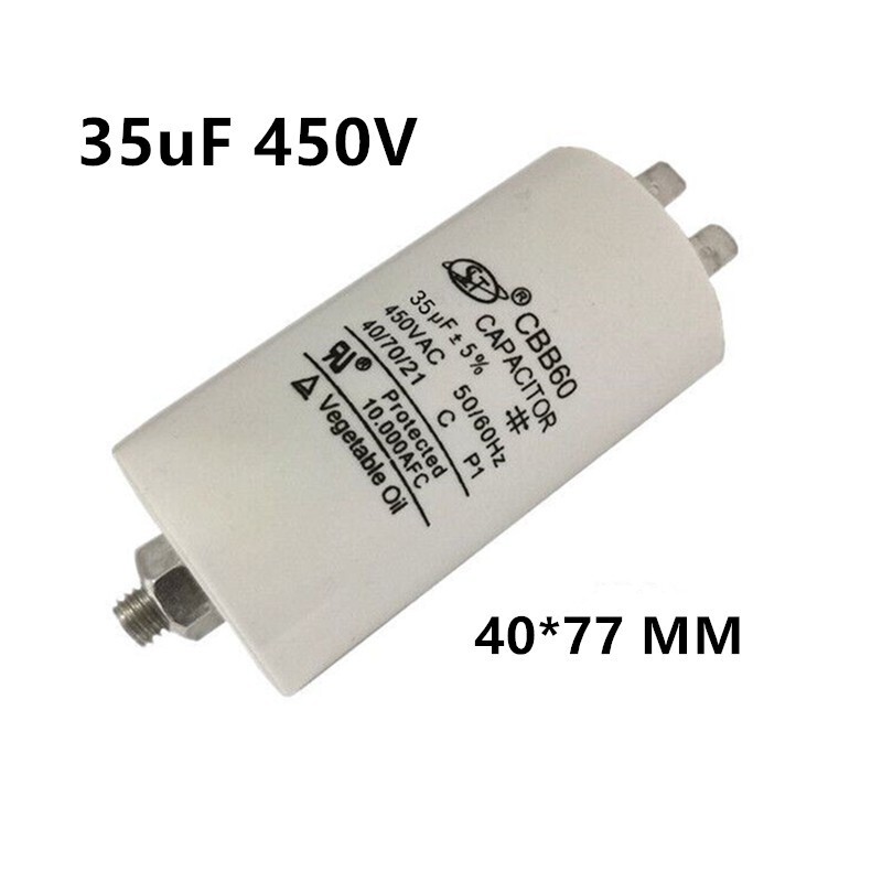 CBB60 35UF 35MFD 450V AC MOTOR START RUN CAPACITOR with STUD TERMINAL