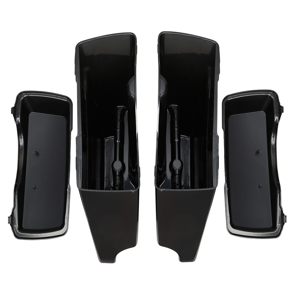 5" Extended Stretched Hard SaddleBags/Conversion Brackets Fit For Harley Softail