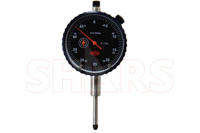 1" HIGH PRECISION DIAL INDICATOR .0005 AGD 2 GRADUATION LUG BACK BLACK FACE !]