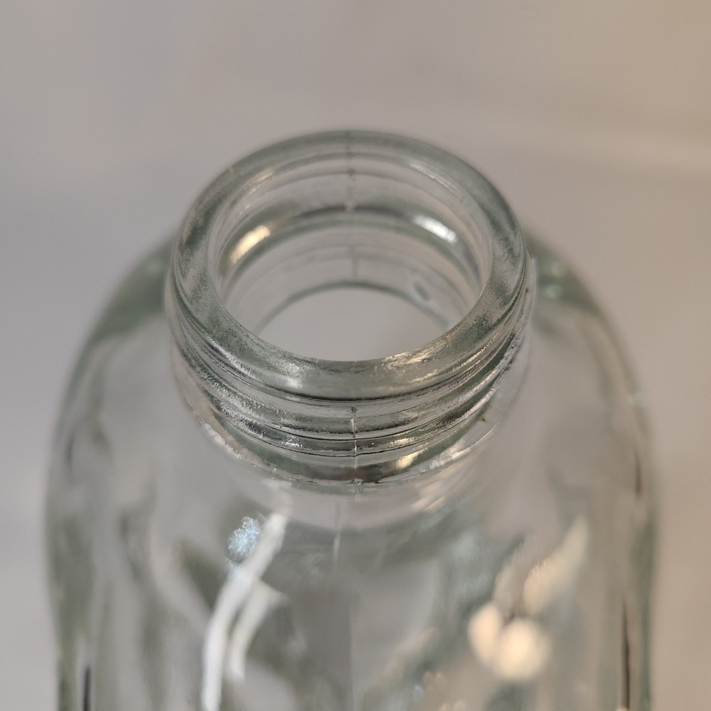 Clear Glass Demon Devil Head Bottle