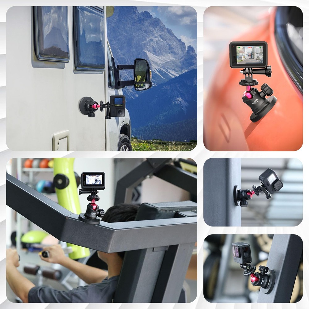 ULANZI Magnetic Camera Mount for Action Camera, Strong Black