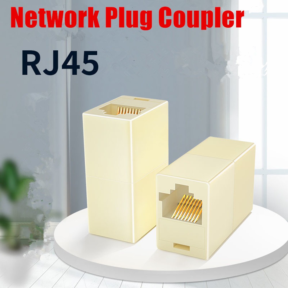 10 Pack RJ45 Cat5e Ethernet Network Extension Cable Coupler Joiner Connector US