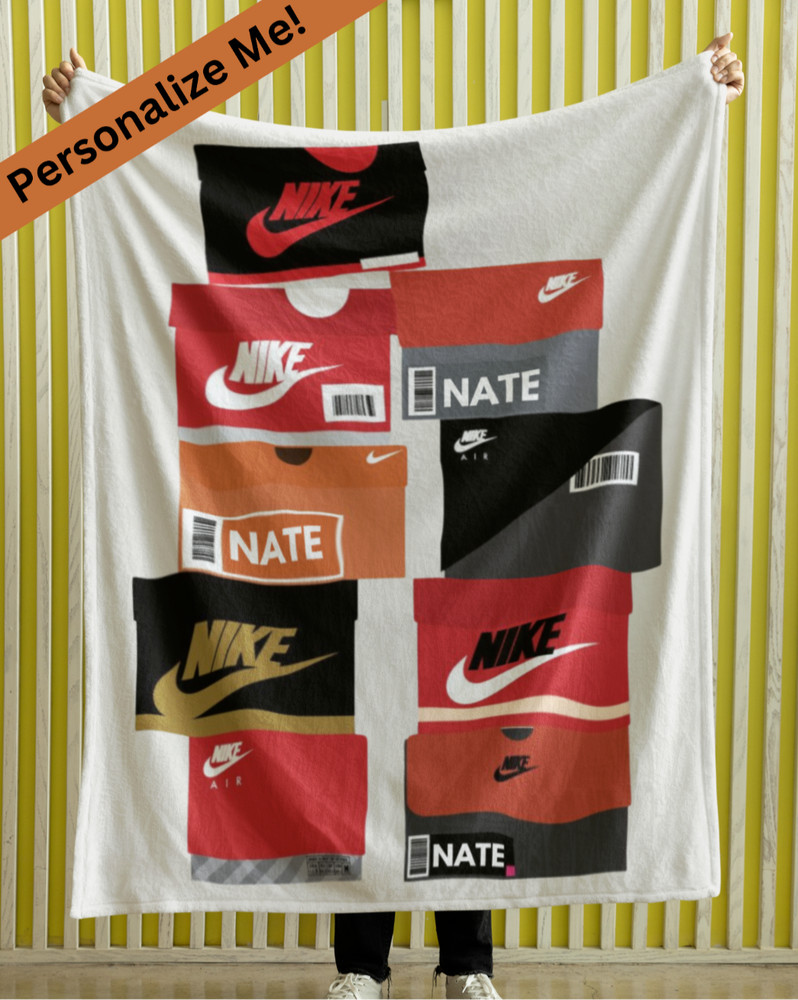CUSTOM Sneakerbox Blanket, sneakerhead blanket, sneaker blanket, jordan blanket