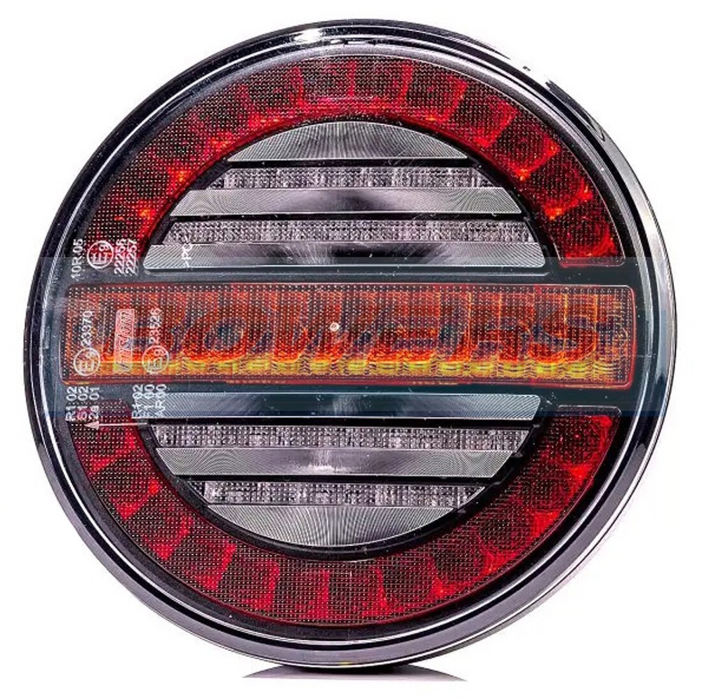 LED REAR ROUND HAMBURGER LAMP LIGHT + PROGRESSIVE DYNAMIC SEQUENTIAL INDICATOR