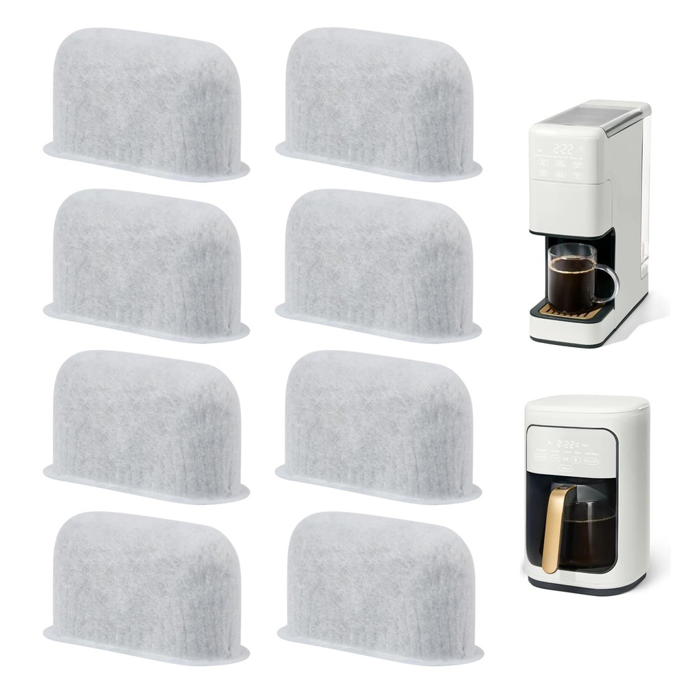 8Pcs Replacement Coffee Filters for Drew Barrymore Maker, White