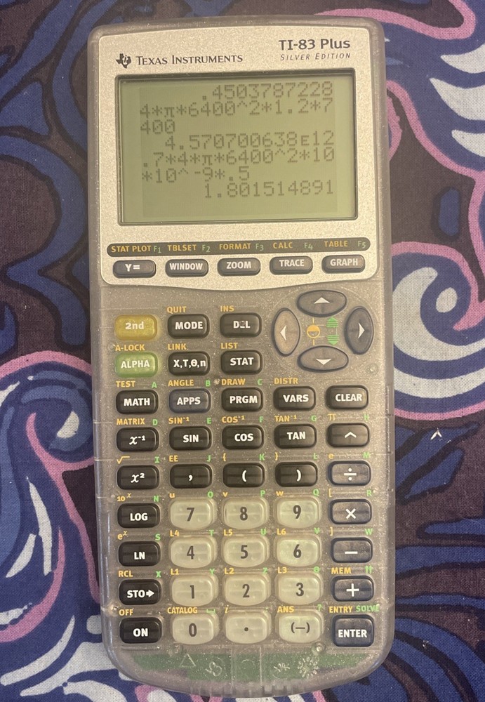 Texas Instruments TI-83 Plus Calculator CLEAR Silver Edition