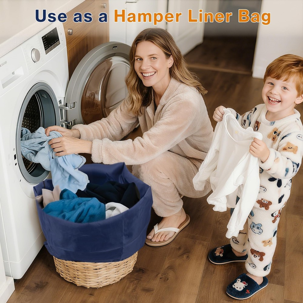 2 Pack Laundry Backpack Bags w/ Adjustable Straps