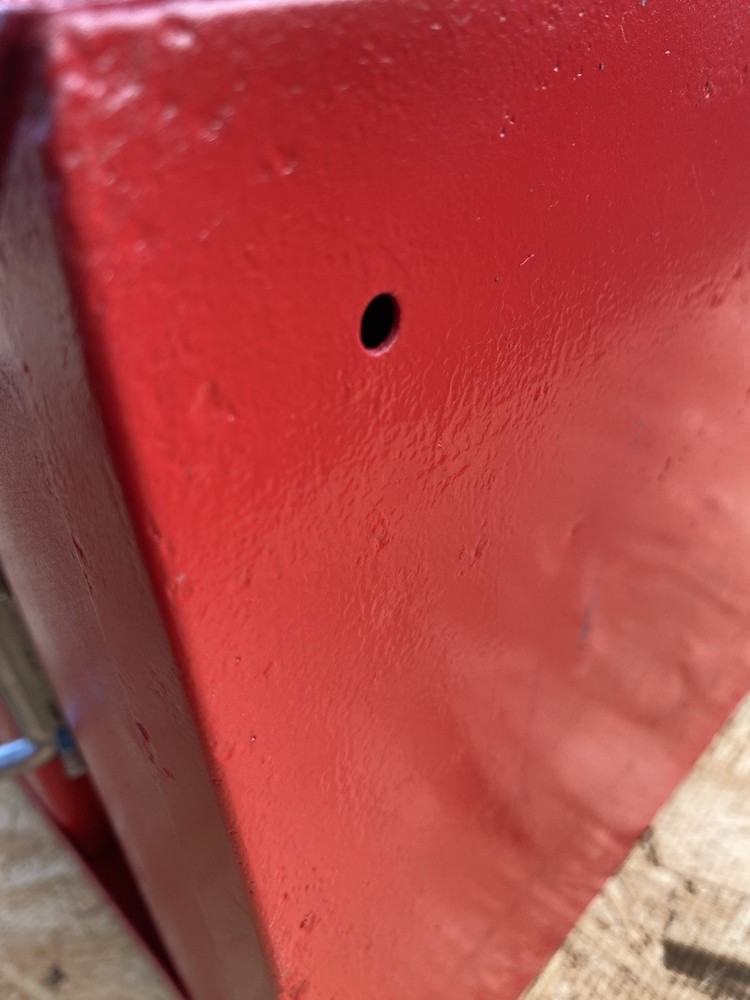 SNAP-ON TOOLS VINTAGE RED METAL CARRY TOOLBOX. Read description.