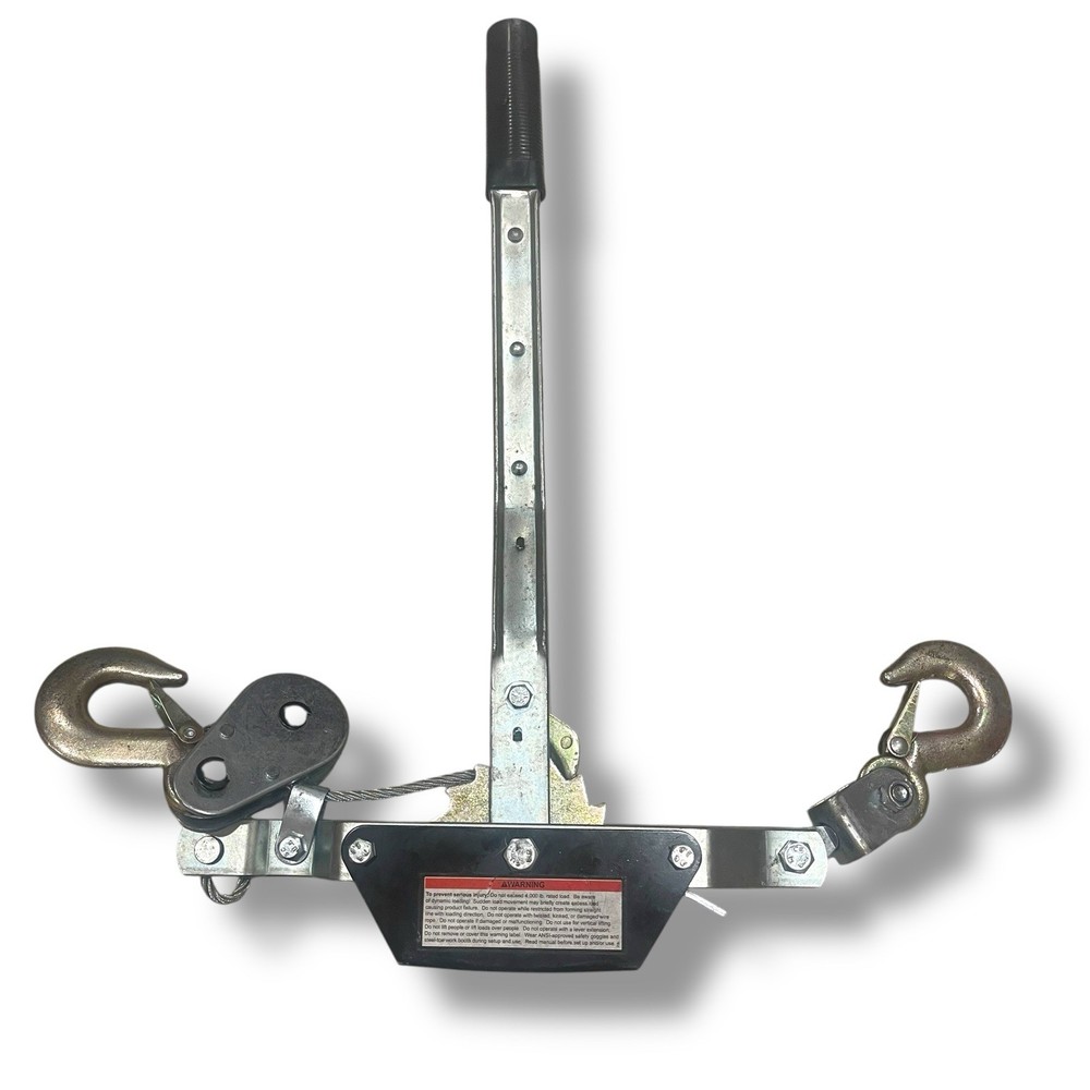 Haul-Master 4000 LB Cable Winch Puller Come-Along Ratchet Puller 57191 Hooks