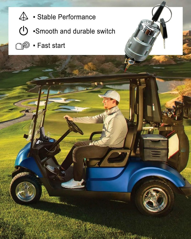 ULZOZN Ignition Switch Assembly Fit for Evolution HDK Golf Carts Onecolor