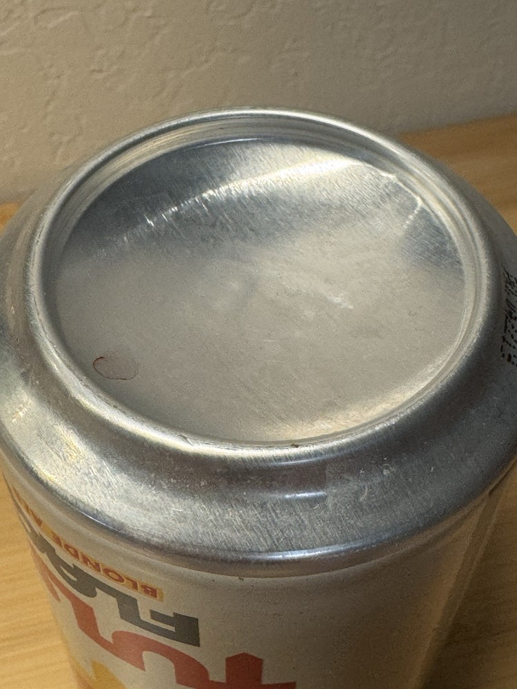 Tulsa Flag Blond Ale - Dead Armadillo - Empty Beer Can Top Opened