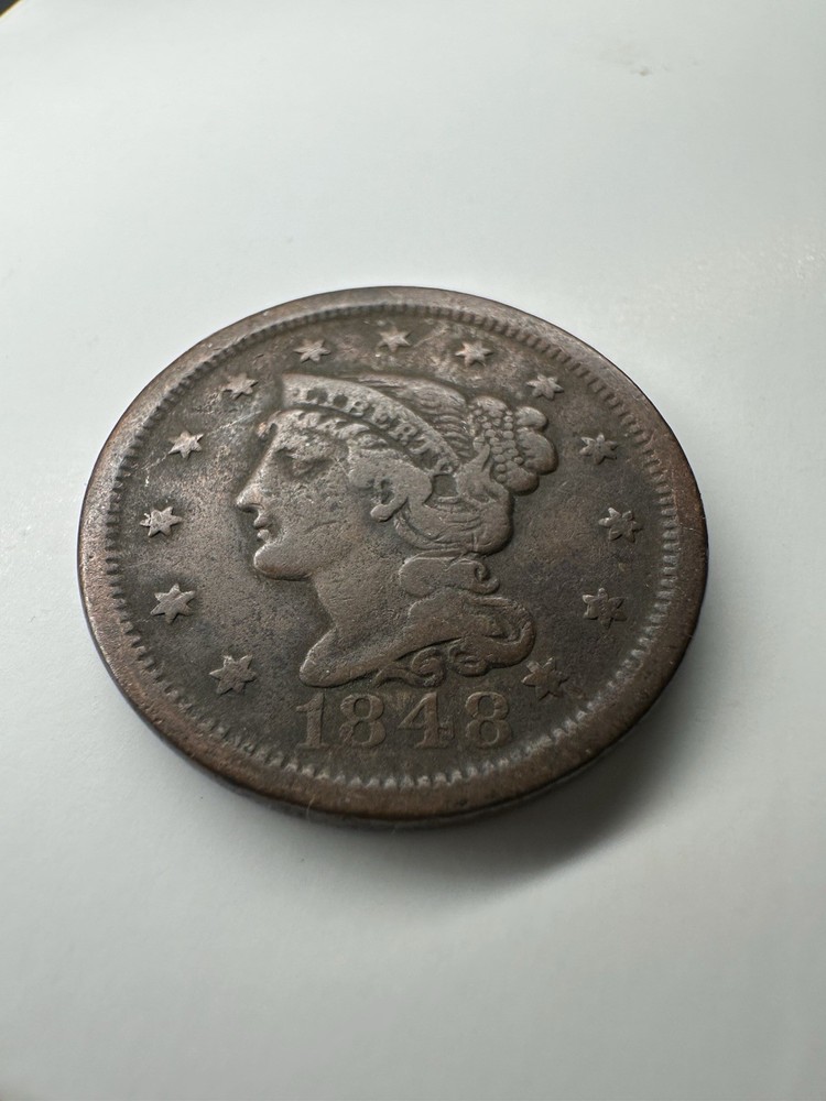 1848 Large Cent Nice Original Fine CHRC
