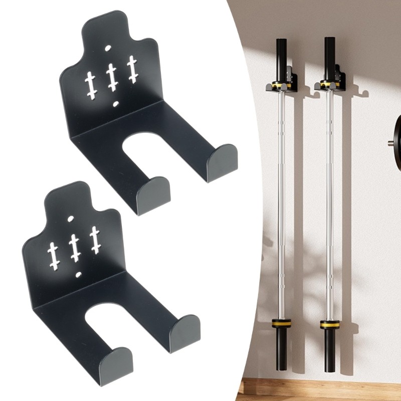 easy installs Gym Wall Brackets Storage Solution for Weightlifting Bar