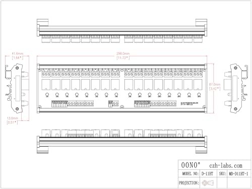 DIN Rail Mount 16 SPDT 10Amp Power Relay Interface Module () DC 24V