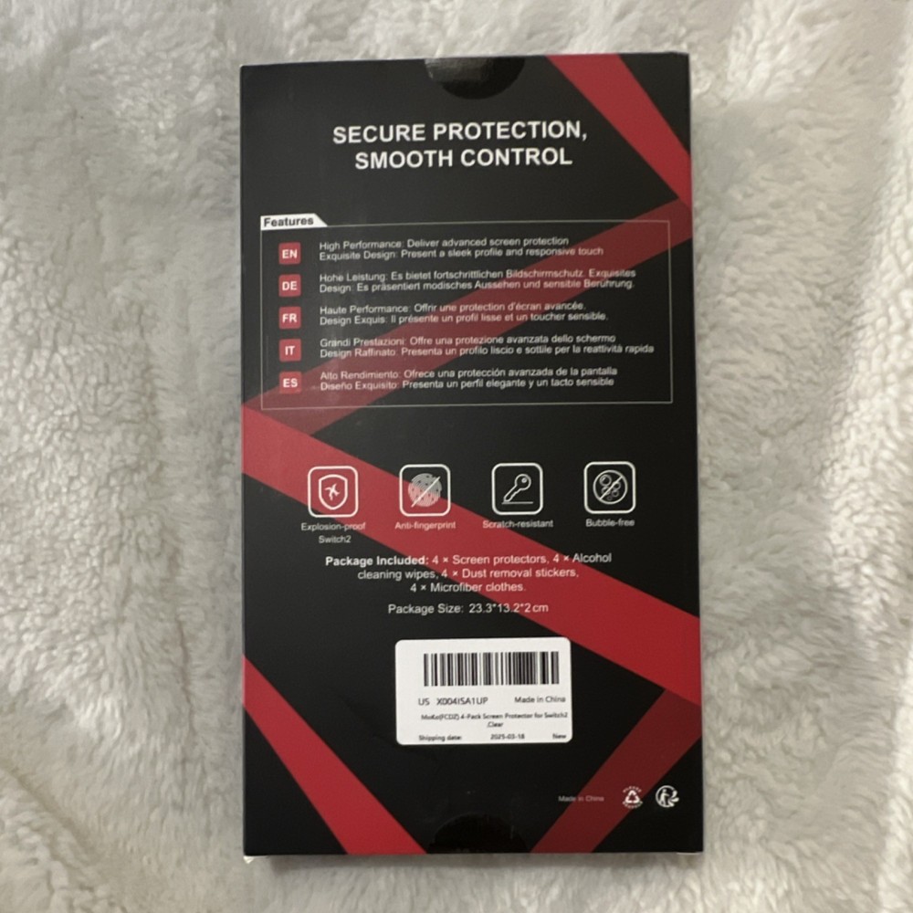 MoKo 4-Pack Tempered Glass Screen Protector for Nintendo Switch2 Console, Clear