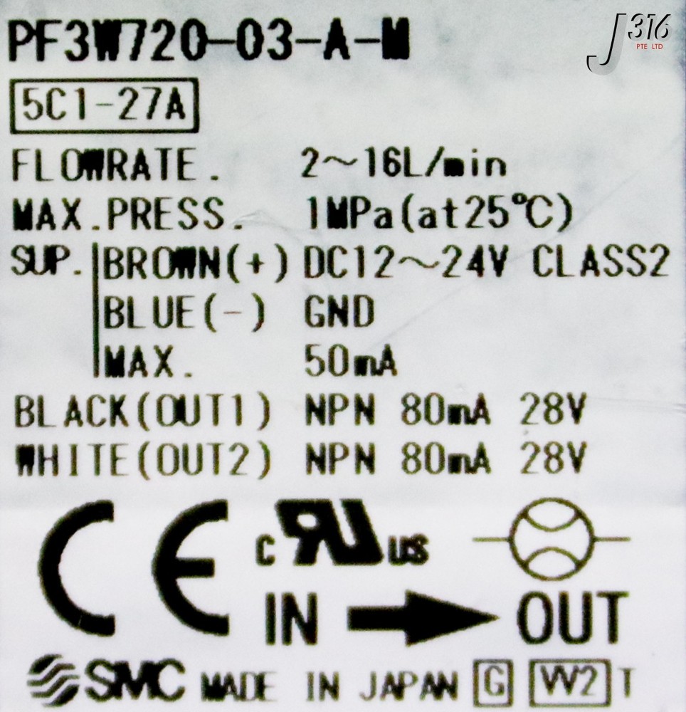 38806 SMC DIGITAL FLOW SWITCH PF3W720-03-A-M