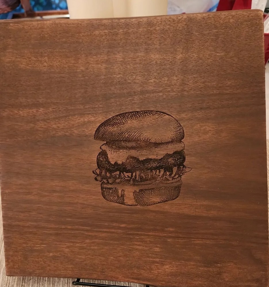 Engraved Live Edge Walnut Cutting Board