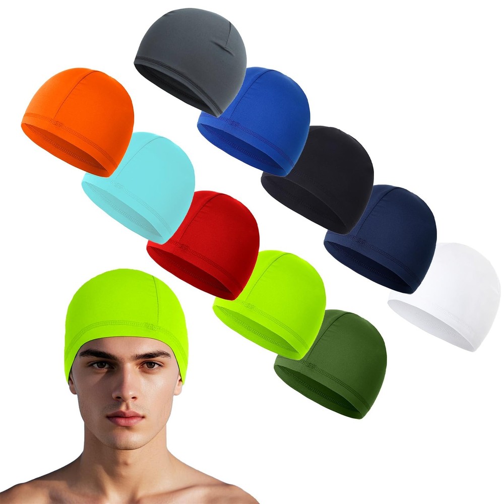 10 Pcs Cooling Skull Caps for Men Cap Welding Helmet One Size, Solid Color