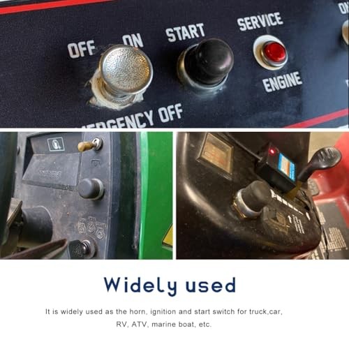 Push Button Starter Switch, 12V 50A Waterproof Push Button Momentary Start 1 PC