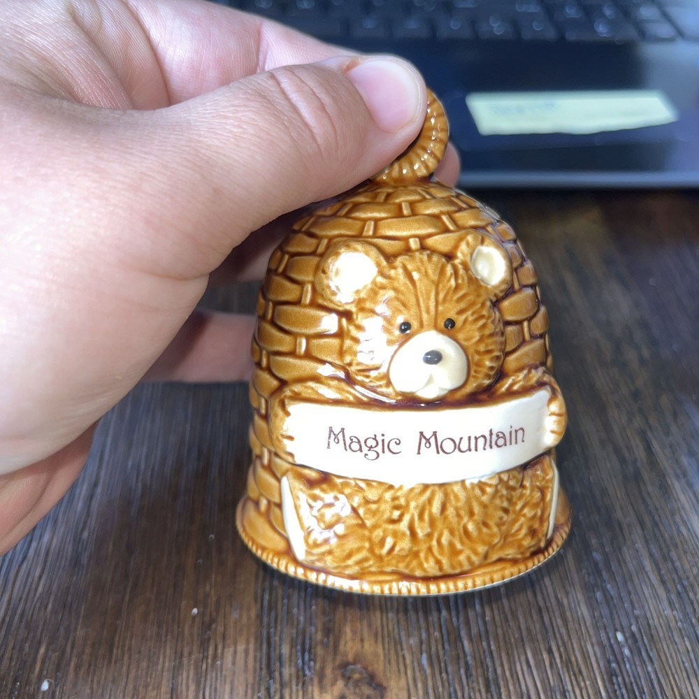 Souvenir Bell with Bear From Magic Mountain