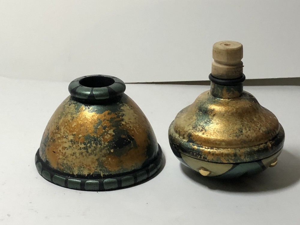 Unique handmade wooden Trinket bottle