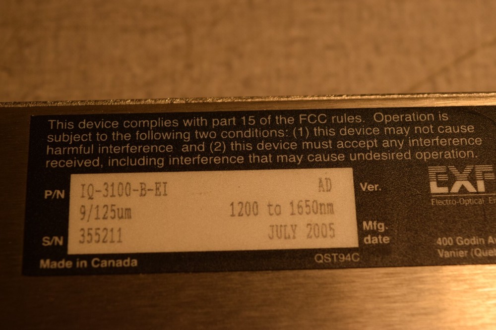 EXFO Electro Optical Engineering IQ-3100-B-EI Variable Attenuator