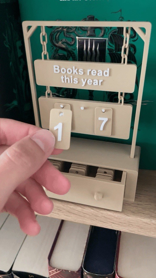 Hanging Book Counter with Number Storage Mini