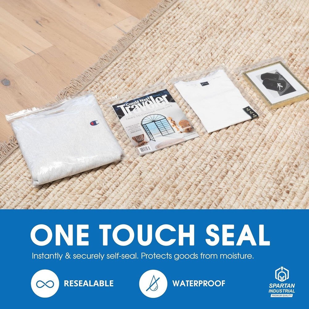 Versatile LDPE 12" x 18" Zip Poly Bags - 100 Count for Secure Storage Solutions