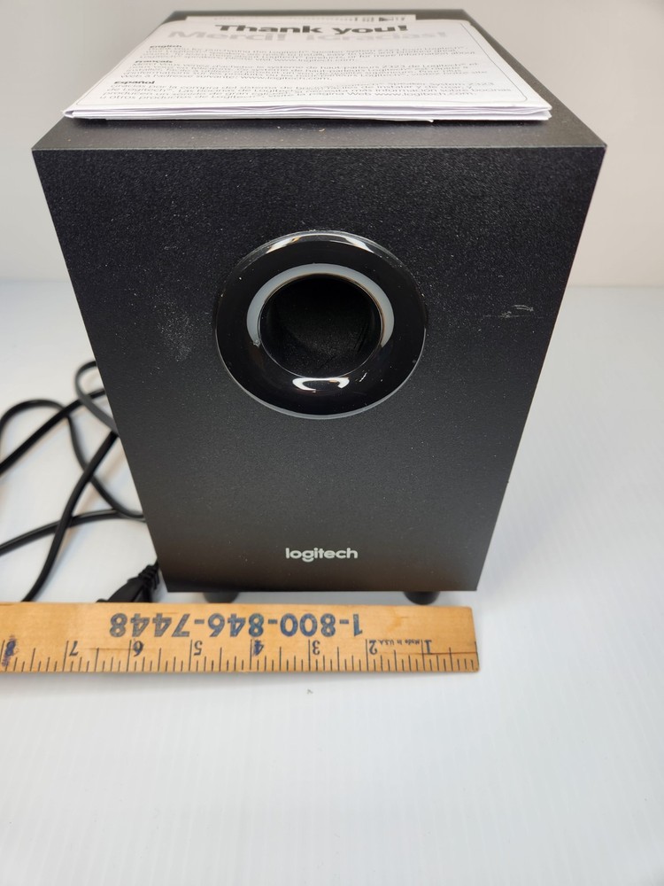 Logitech Z323 2.1 Speaker System, Subwoofer, Volume Control, Wired, Black