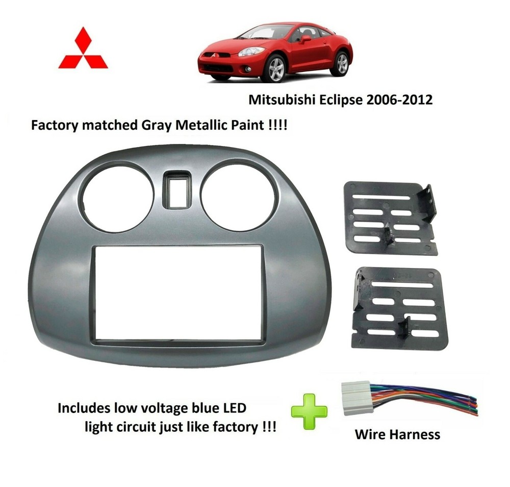 Radio Stereo Double Din Dash Install Kit Mount Bezel fits Mitsubishi Eclipse