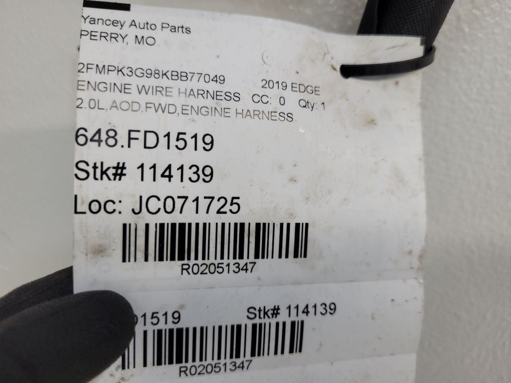 2019 2020 2021 FORD EDGE Engine Wire Harness