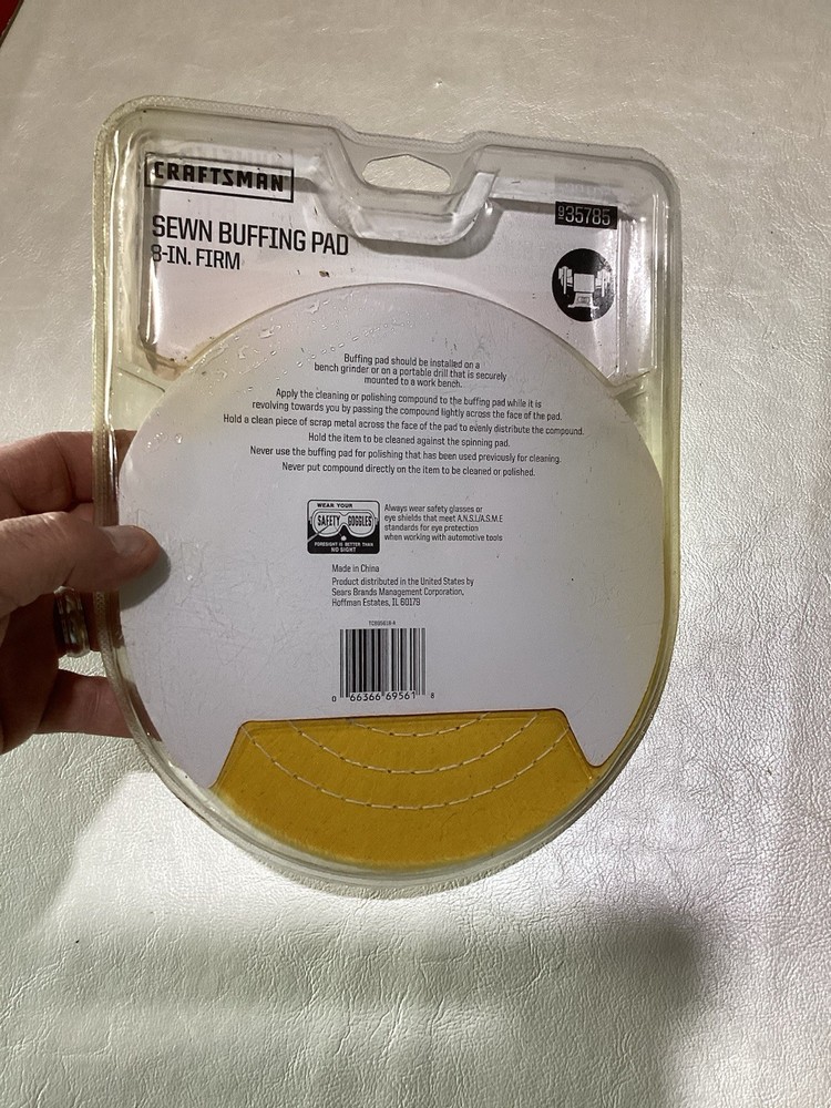 Craftsman Sewn 8” Buffing Pad NOS