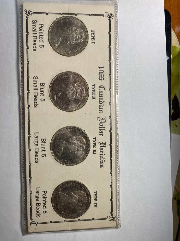 CANADA 1965 SILVER 4 DOLLAR set four VARIETIES