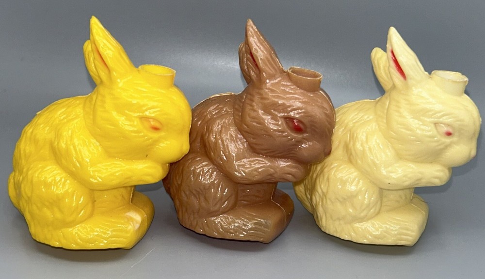 8-PC Replacement Blow Mold Easter Bunny Rabbit Plastic String Light Covers - 3”