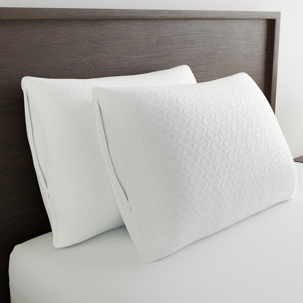 Plush Pillow Protector, Bed Bite Proof, Platinum Defense, White