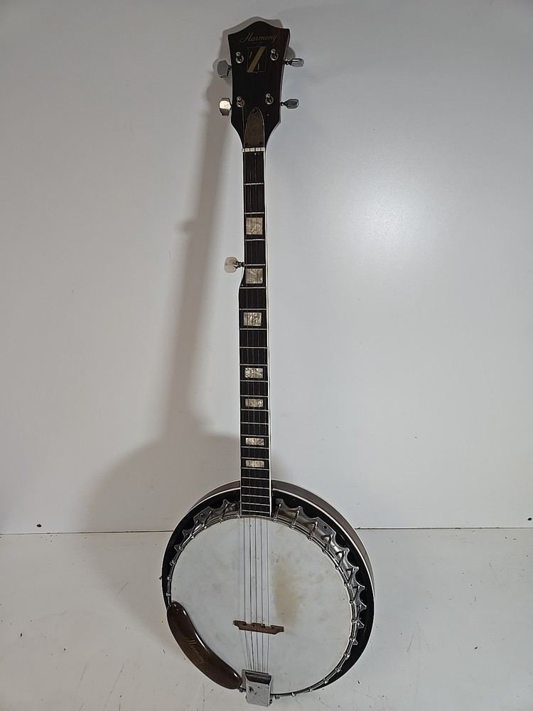 Vintage Harmony 5 String Eagle Banjo With Case