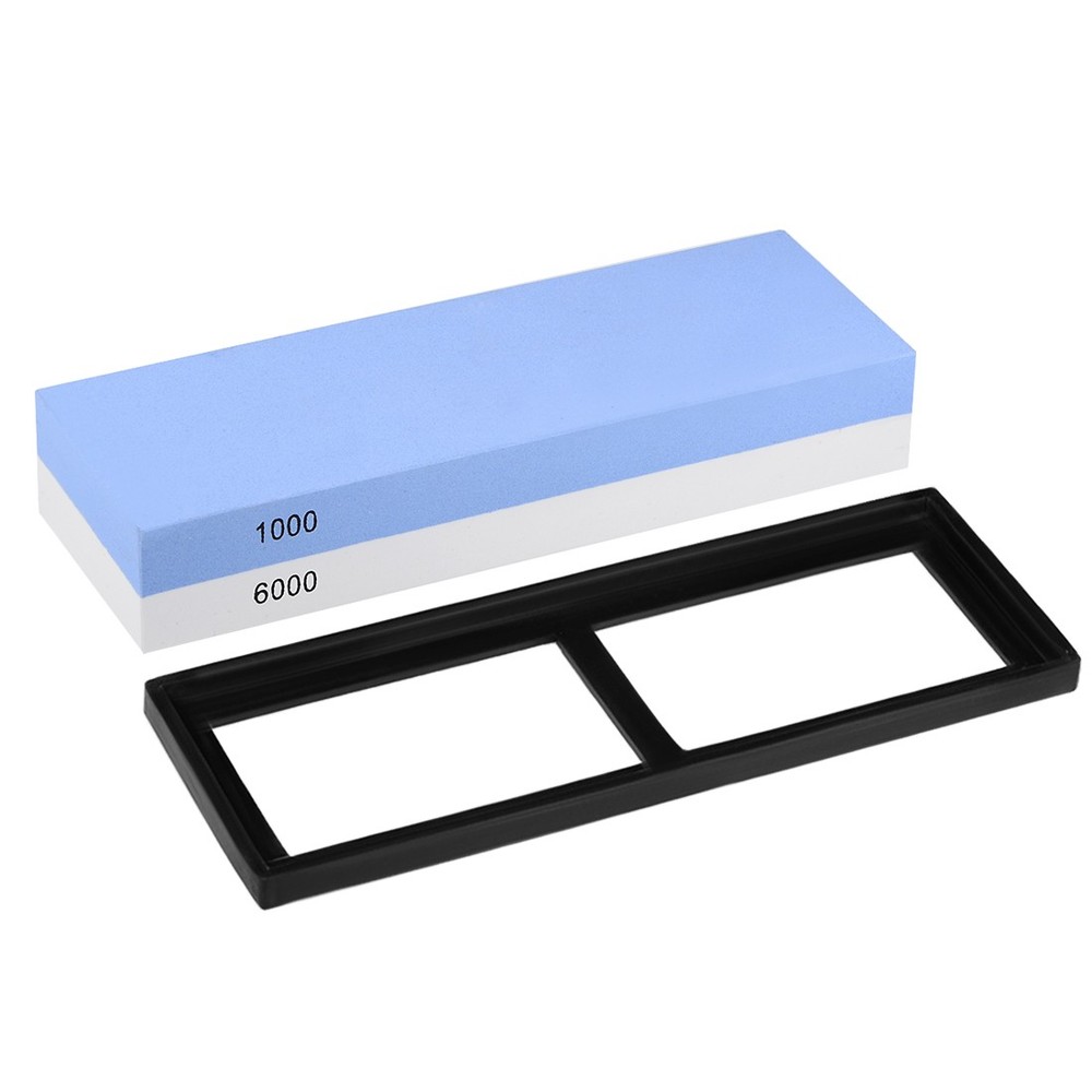 Double-Sided Whetstone Knives Sharpener Sharpening Stone 1000/6000 Grit