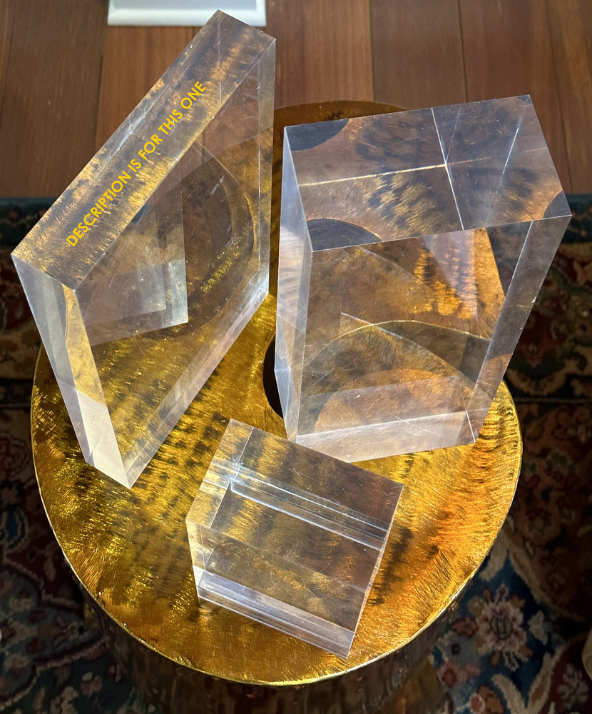 Lucite Acrylic Display Base - Vintage - 11"x7"x1.5" Solid Block Mid-Century Mode