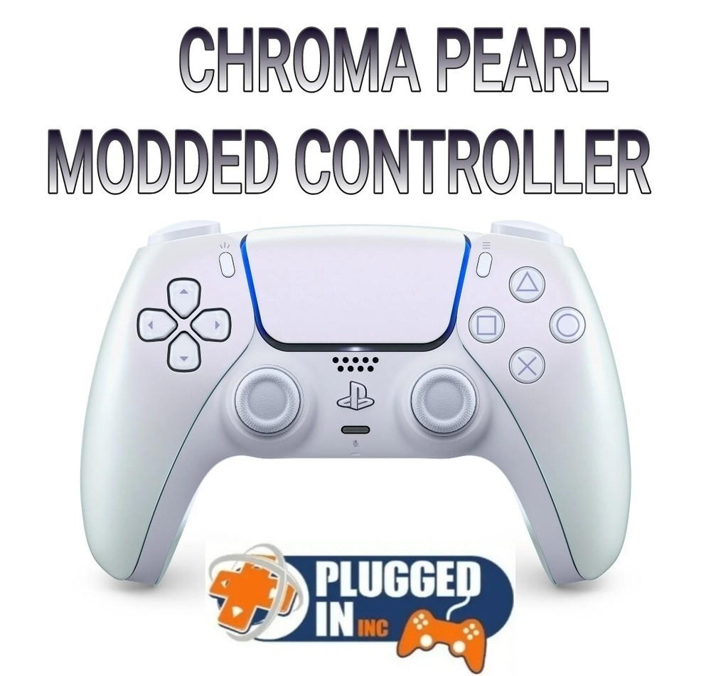 SONY PS5 RAPID FIRE MODDED CHROMA PEARL CONTROLLER, COD FPS GAMES