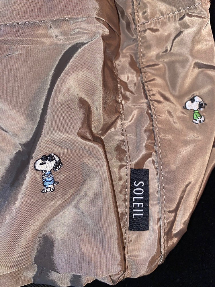 Peanuts Snoopy Soleil Weekend Daypack Bag Pack Beige- H5