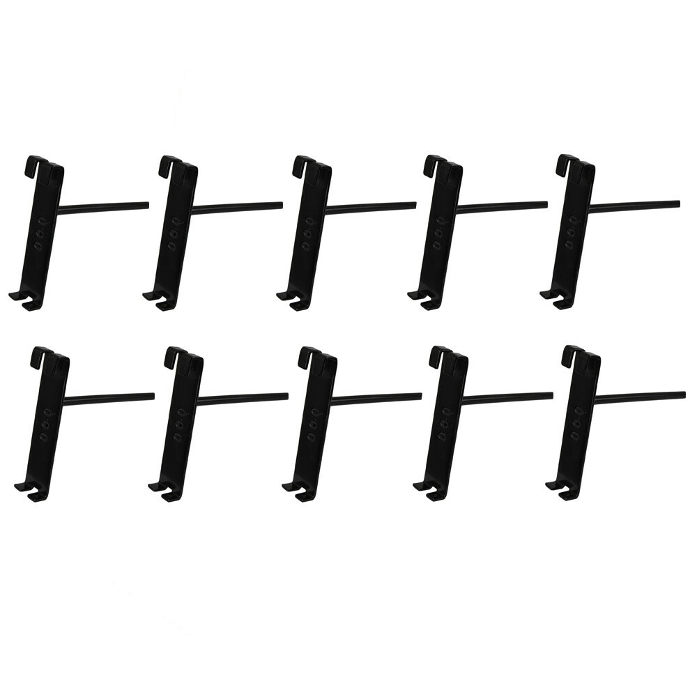 Wire Metal Hanger Retail Long Gridwall Hooks Grid Panel Display 10 PC Black 4"