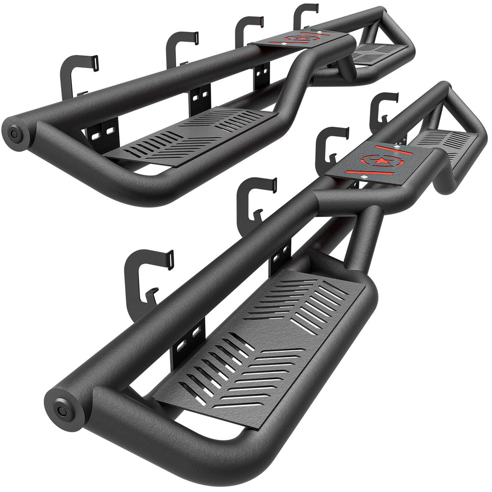 6.9" Running Board for 07-2018 Chevy Silverado 1500 Crew Cab Drop Side Step Bars