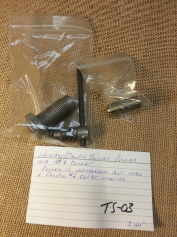 Hornady/Pacific Bullet Puller with #6 Collet Nice Used Condition