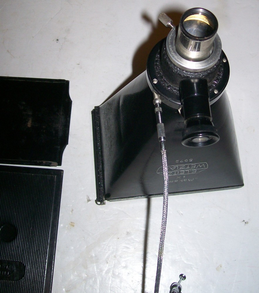 RARE LEICA E. LEITZ WETZLAR MEDIUM FORMAT MAKAM IX MICROSCOPE CAMERA wOB GERMANY