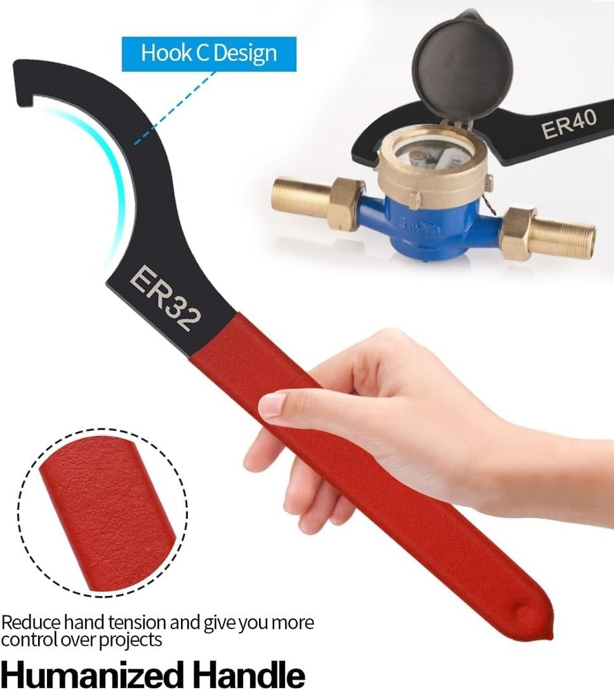 6pcs Coil Over Wrench Shock Spanner Universal Adjustable C Shape Wrenches Tool