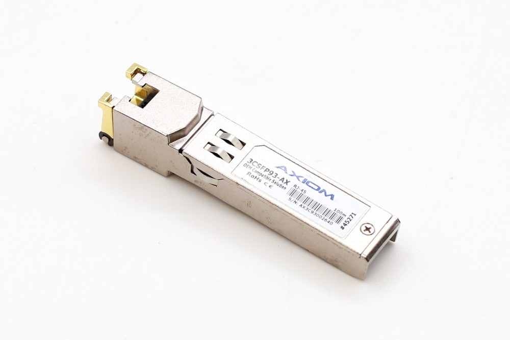 Axiom 1000BaseT SFP Gigabit Interface Transceiver Module P/N: 3CSFP93-AX Tested