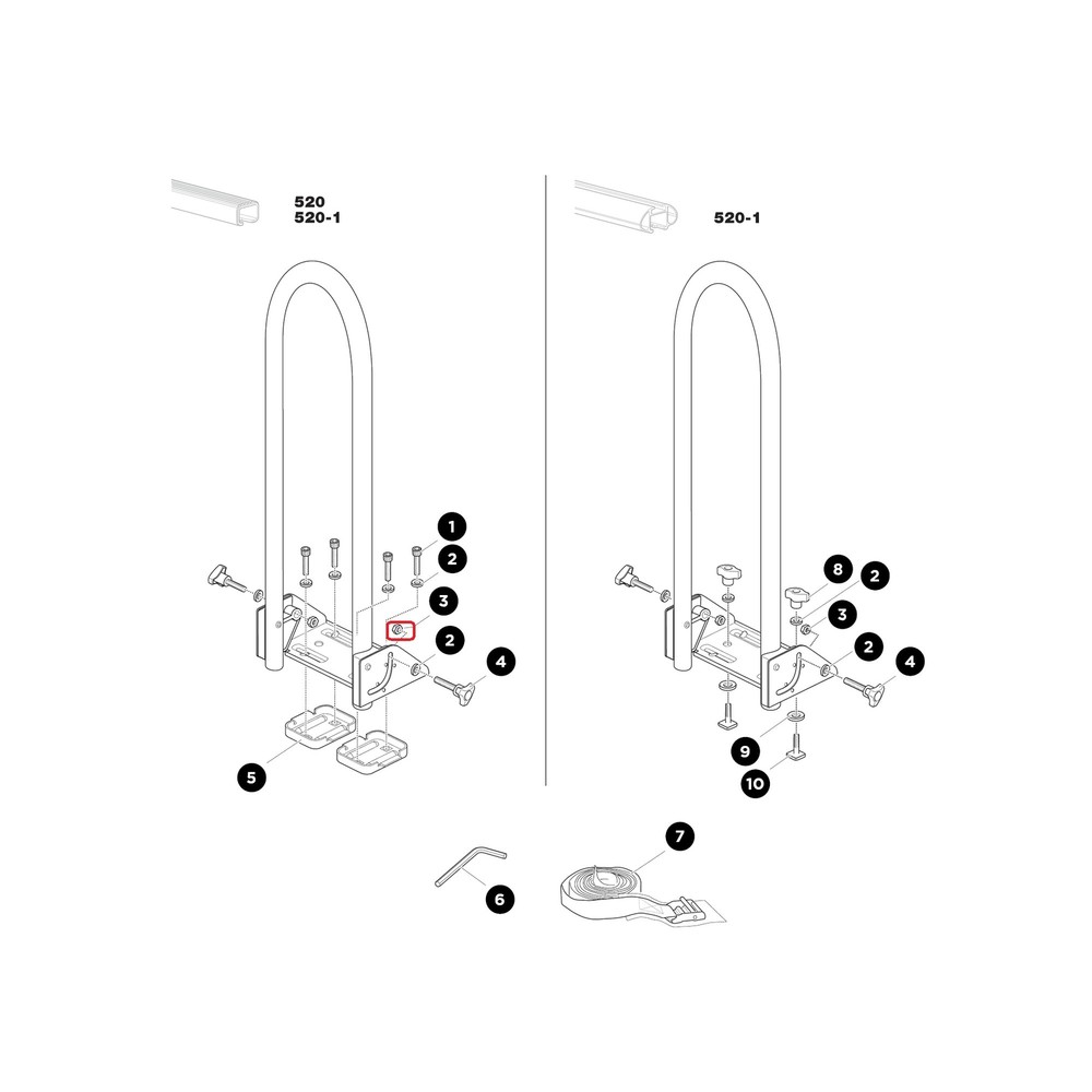 Thule Hex Nut for Kayak Support 50627